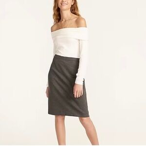 J. Crew 365 No. 2 Pencil Skirt in Stretch Twill - Heather Dove - 10